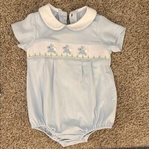 Adorable Blue Baby Romper with Bunny Design